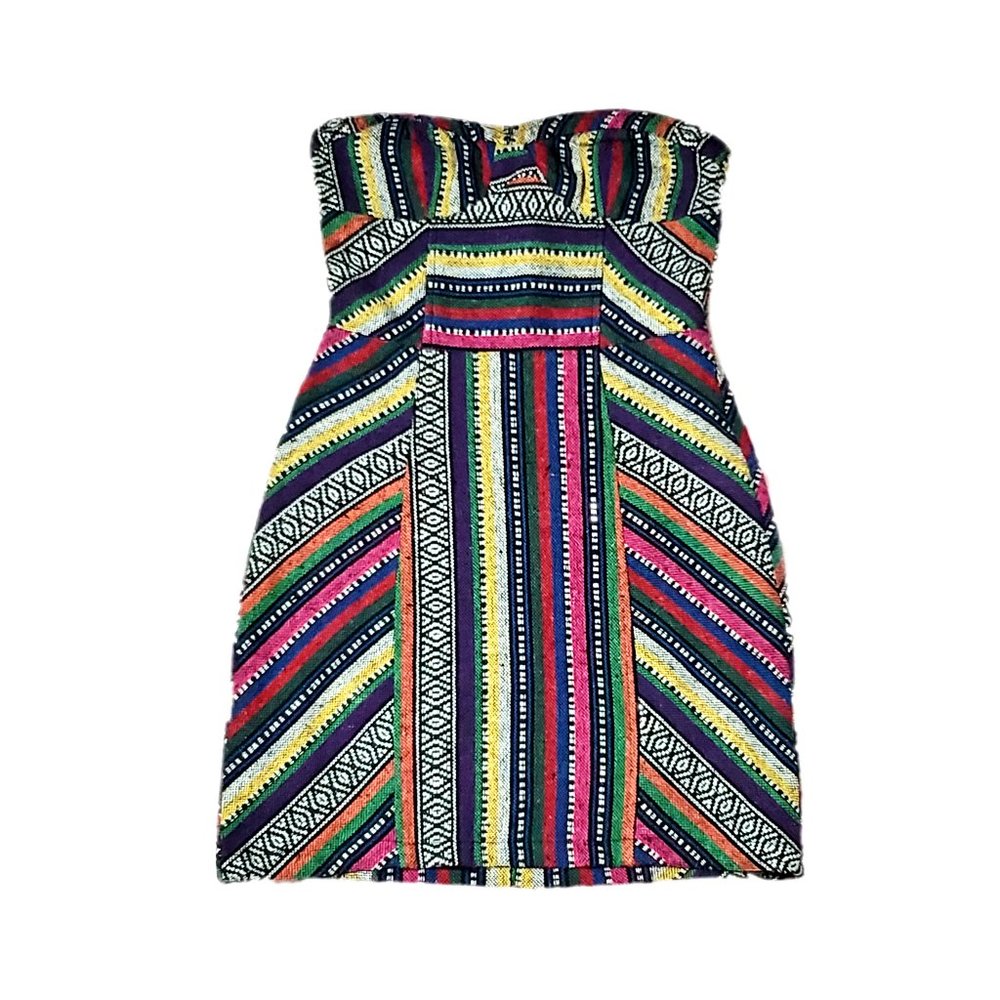 For Love And Lemons Strapless Mini Dress in Pink, Yellow, Green, Blue, Black